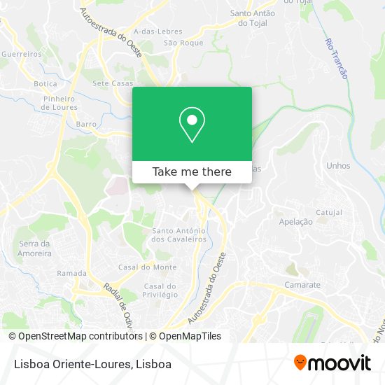 Lisboa Oriente-Loures mapa