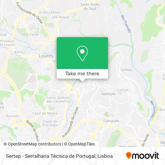 Sertep - Serralharia Técnica de Portugal map