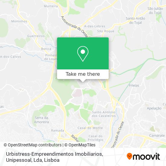 Urbistress-Empreendimentos Imobiliarios, Unipessoal, Lda mapa