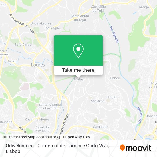 Odivelcarnes - Comércio de Carnes e Gado Vivo map