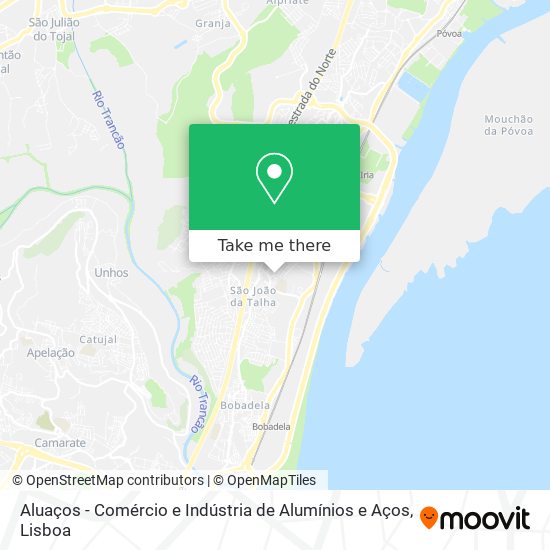 Aluaços - Comércio e Indústria de Alumínios e Aços map