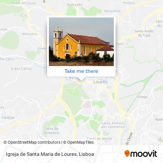 Igreja de Santa Maria de Loures mapa