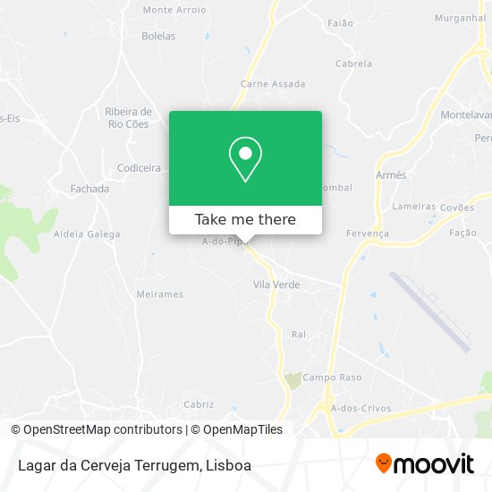Lagar da Cerveja Terrugem mapa