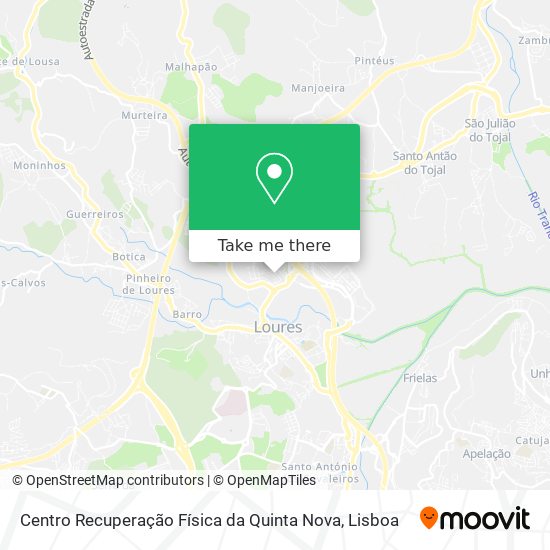 Centro Recuperação Física da Quinta Nova map