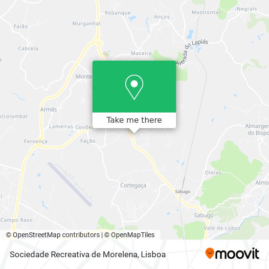 Sociedade Recreativa de Morelena map