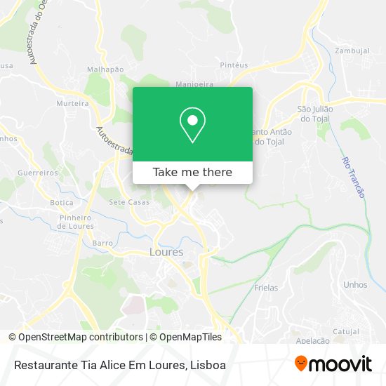Restaurante Tia Alice Em Loures mapa