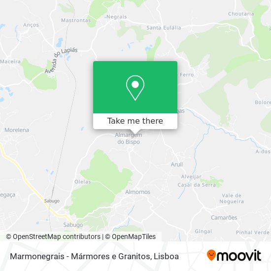 Marmonegrais - Mármores e Granitos map