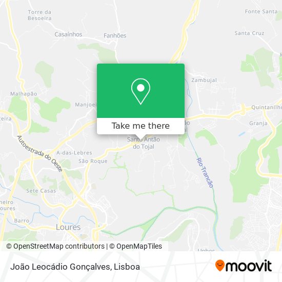 João Leocádio Gonçalves mapa