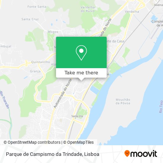 Parque de Campismo da Trindade map