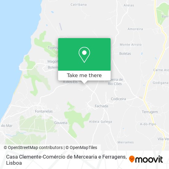 Casa Clemente-Comércio de Mercearia e Ferragens map