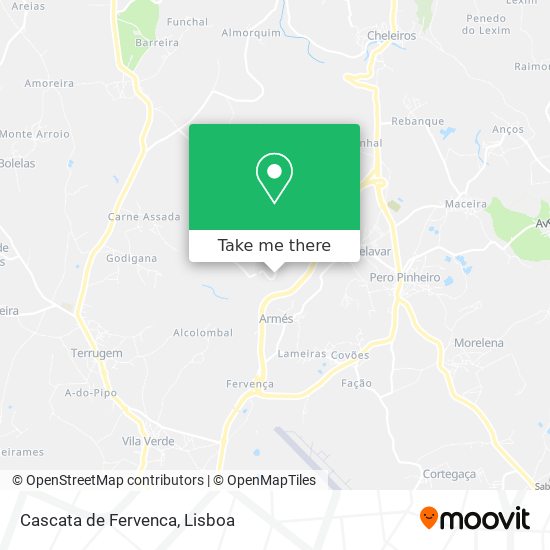 Cascata de Fervenca mapa