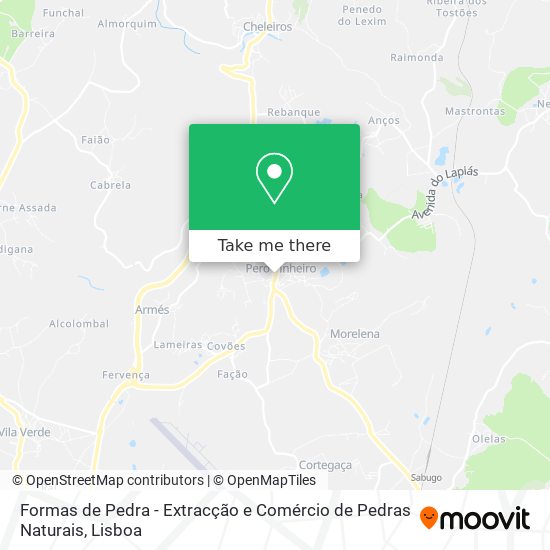 Formas de Pedra - Extracção e Comércio de Pedras Naturais map