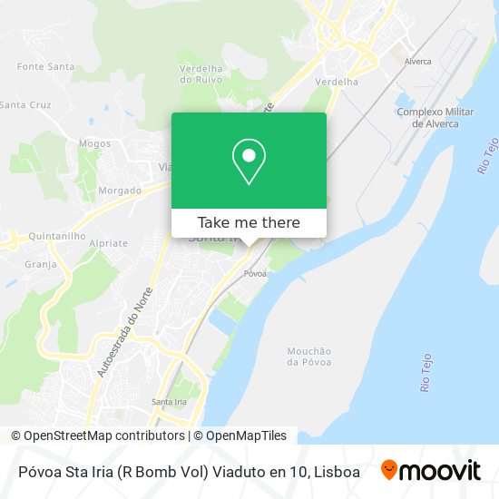 Póvoa Sta Iria (R Bomb Vol) Viaduto en 10 mapa