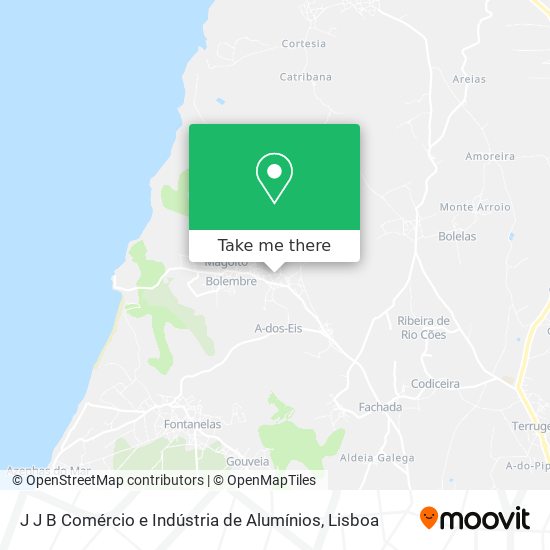 J J B Comércio e Indústria de Alumínios mapa