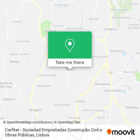 Carfiter - Sociedad Empreitadas Construção Civil e Obras Públicas mapa