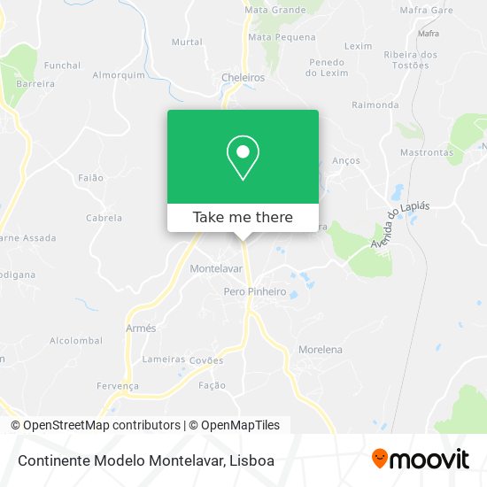 Continente Modelo Montelavar map