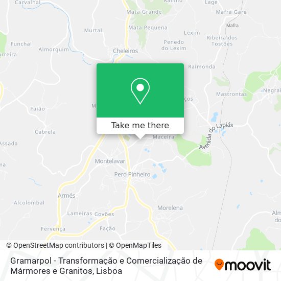 Gramarpol - Transformação e Comercialização de Mármores e Granitos map