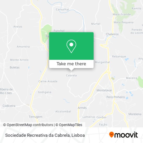 Sociedade Recreativa da Cabrela map