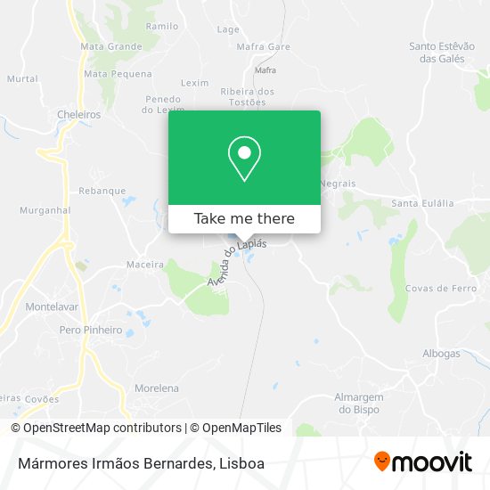 Mármores Irmãos Bernardes map