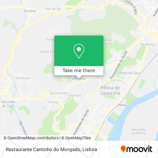 Restaurante Cantinho do Morgado mapa