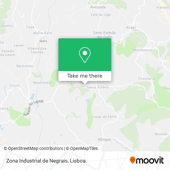 Zona Industrial de Negrais mapa