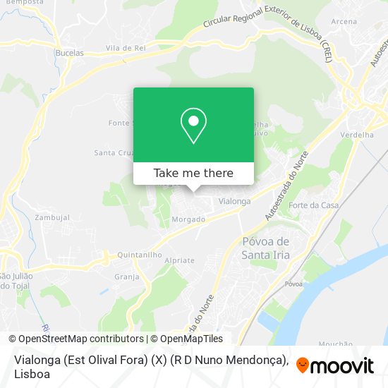 Vialonga (Est Olival Fora) (X) (R D Nuno Mendonça) map