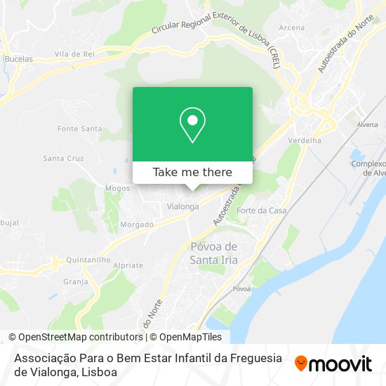 Associação Para o Bem Estar Infantil da Freguesia de Vialonga map