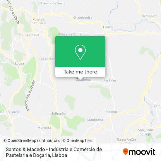 Santos & Macedo - Indústria e Comércio de Pastelaria e Doçaria map