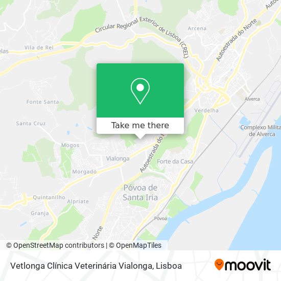 Vetlonga Clínica Veterinária Vialonga map