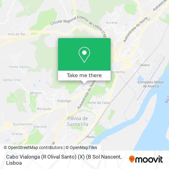 Cabo Vialonga (R Olival Santo) (X) (B Sol Nascent mapa