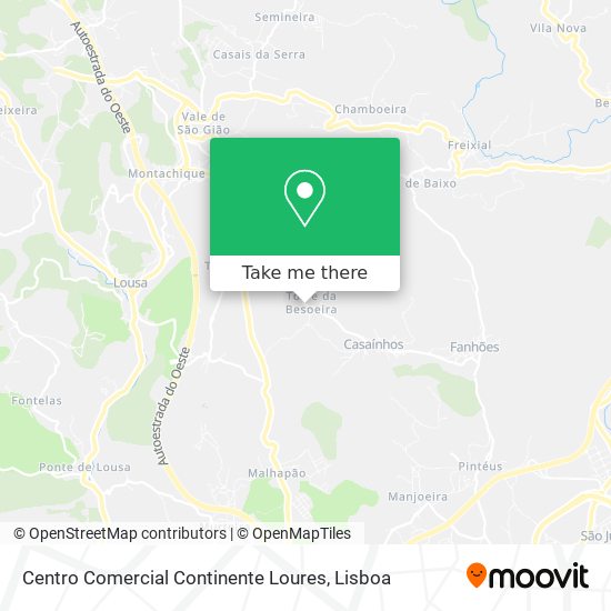 Centro Comercial Continente Loures map