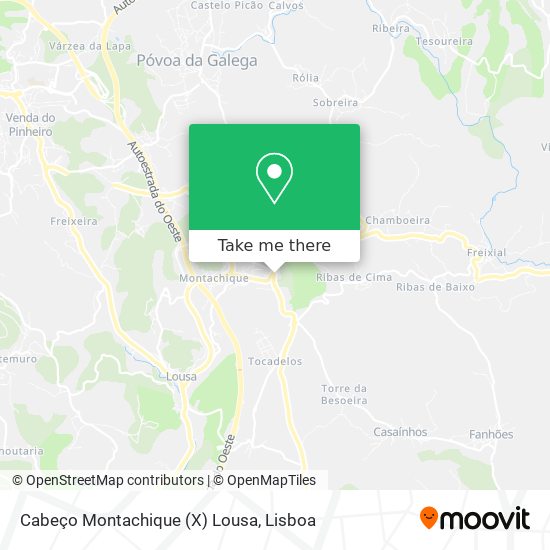 Cabeço Montachique (X) Lousa map
