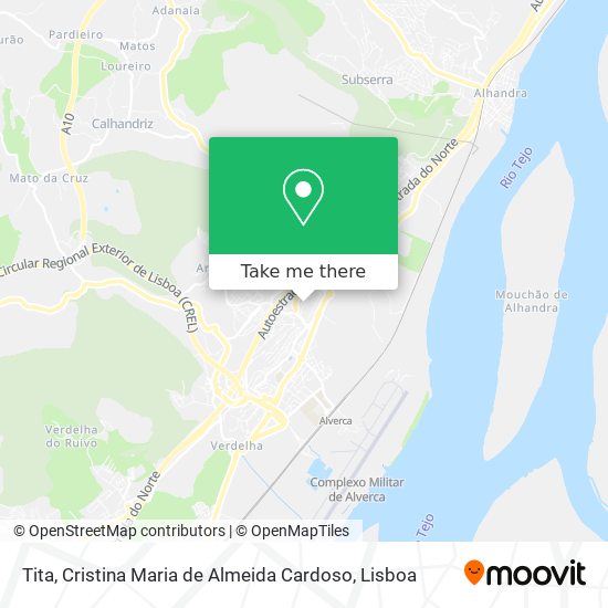 Tita, Cristina Maria de Almeida Cardoso map