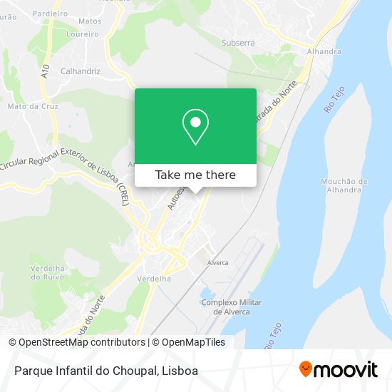 Parque Infantil do Choupal mapa