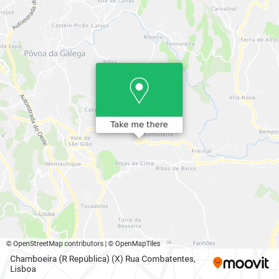 Chamboeira (R República) (X) Rua Combatentes map