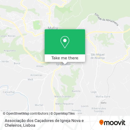 Associação dos Caçadores de Igreja Nova e Cheleiros map