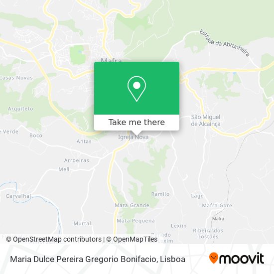 Maria Dulce Pereira Gregorio Bonifacio map