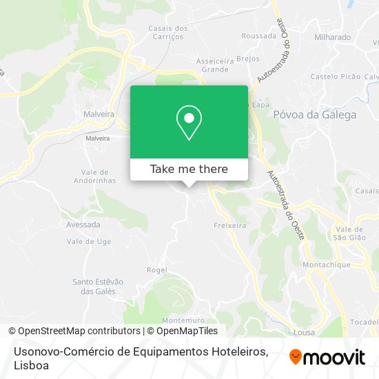 Usonovo-Comércio de Equipamentos Hoteleiros mapa