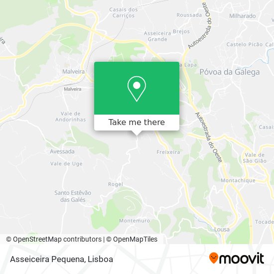 Asseiceira Pequena mapa