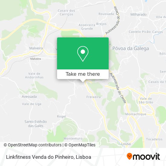 Linkfitness Venda do Pinheiro mapa