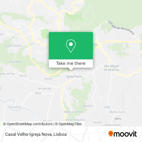 Casal Velho-Igreja Nova mapa
