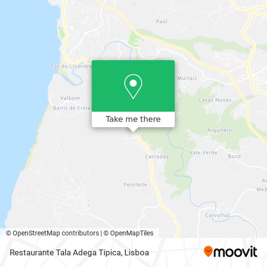 Restaurante Tala Adega Típica mapa