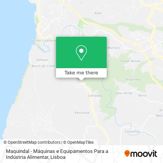 Maquindal - Máquinas e Equipamentos Para a Indústria Alimentar map