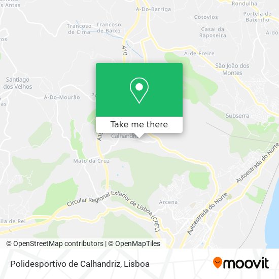 Polidesportivo de Calhandriz map