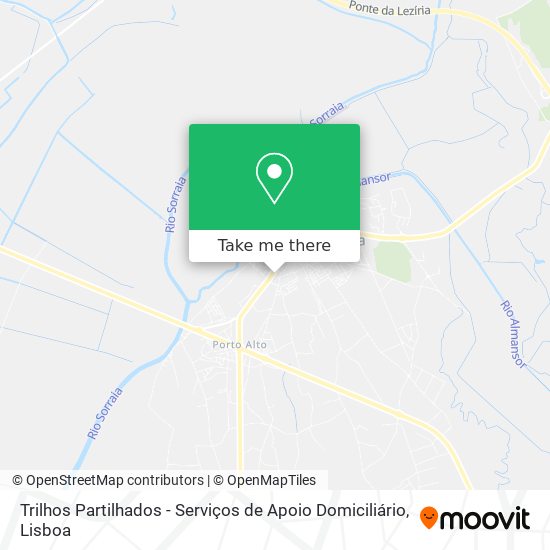 Trilhos Partilhados - Serviços de Apoio Domiciliário map