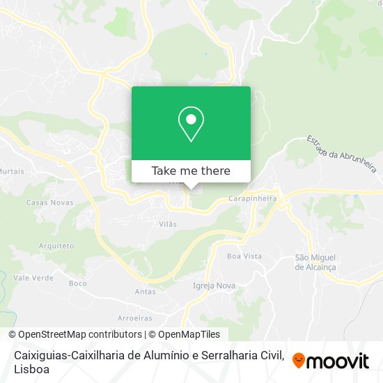 Caixiguias-Caixilharia de Alumínio e Serralharia Civil mapa
