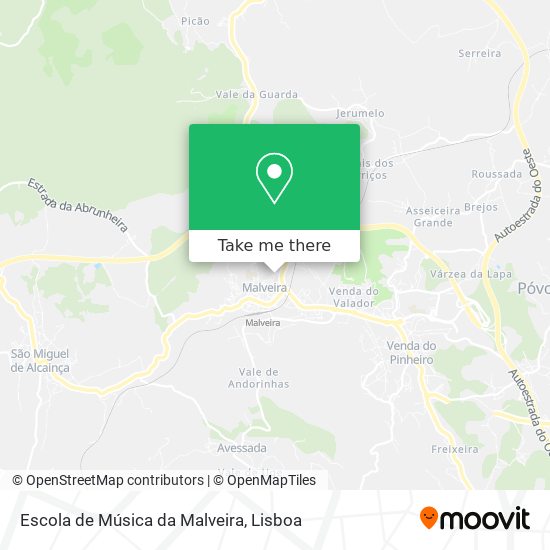 Escola de Música da Malveira mapa