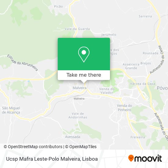 Ucsp Mafra Leste-Polo Malveira mapa