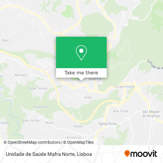 Unidade de Saúde Mafra Norte map