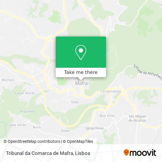 Tribunal da Comarca de Mafra map